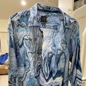 Armani exchange button down shirt long sleeve